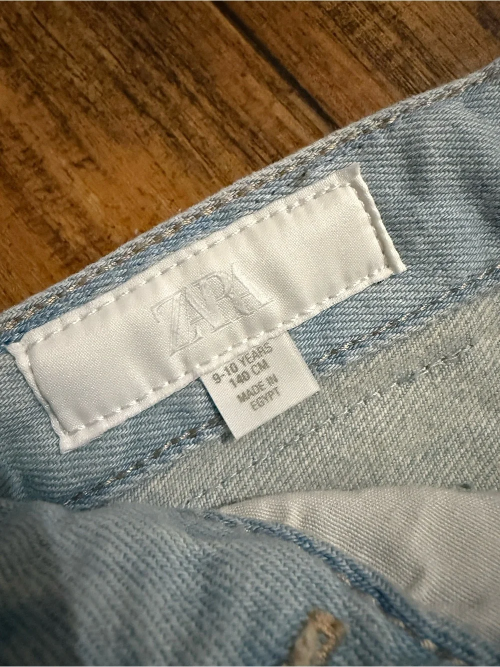 BOGO Zara Kids Light Wash Relaxed Wide-Leg Jeans - Light Blue
